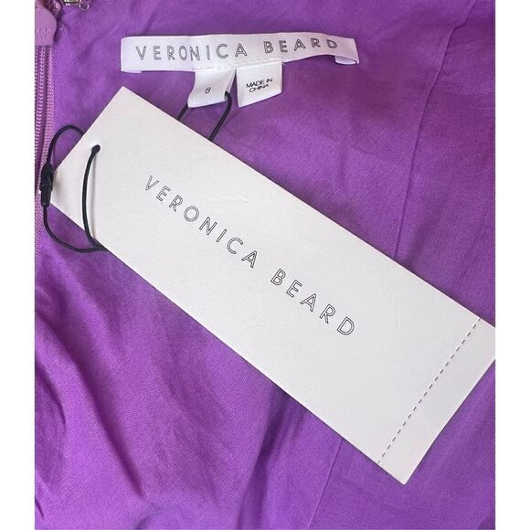 Veronica Beard Beilla Ruffled Sleeve MIDI Dress 8 - Picture 13 of 14